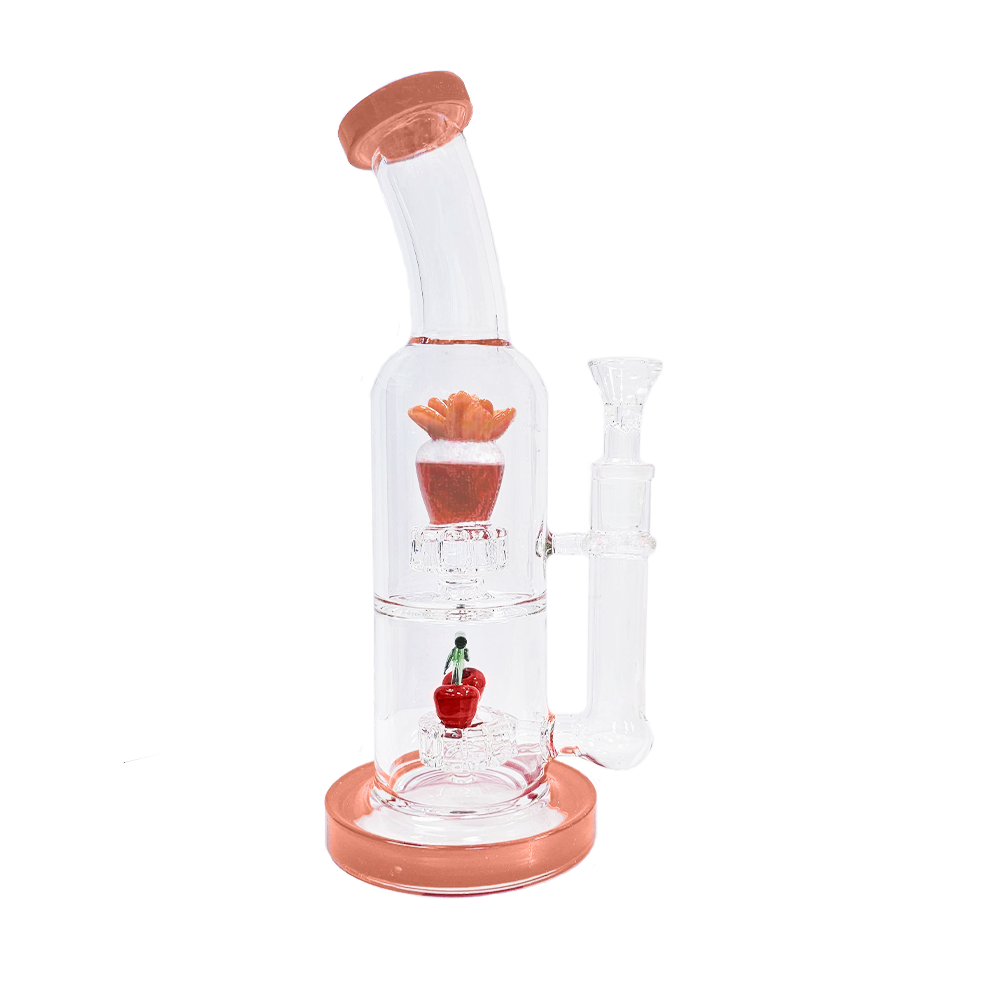 Focus Ice Cream & Cherries 11″ Water Pipe - Pink