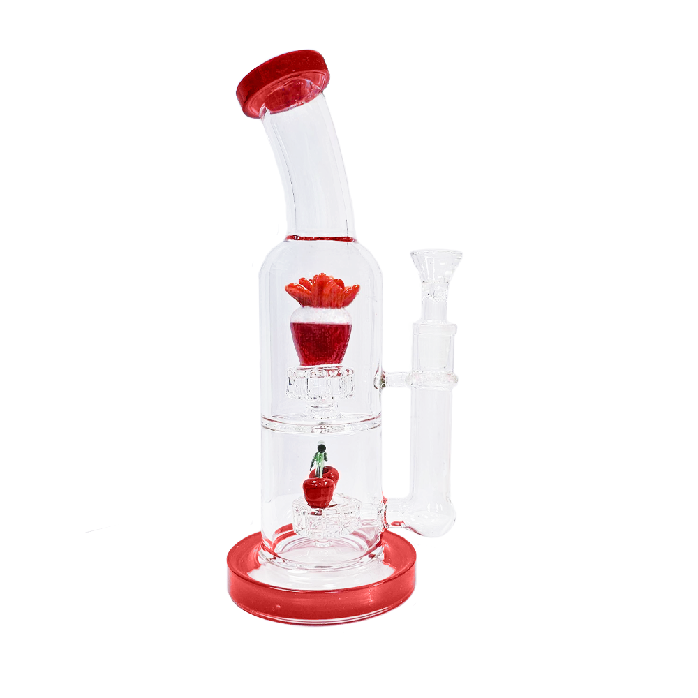 Focus Ice Cream & Cherries 11″ Water Pipe - Red