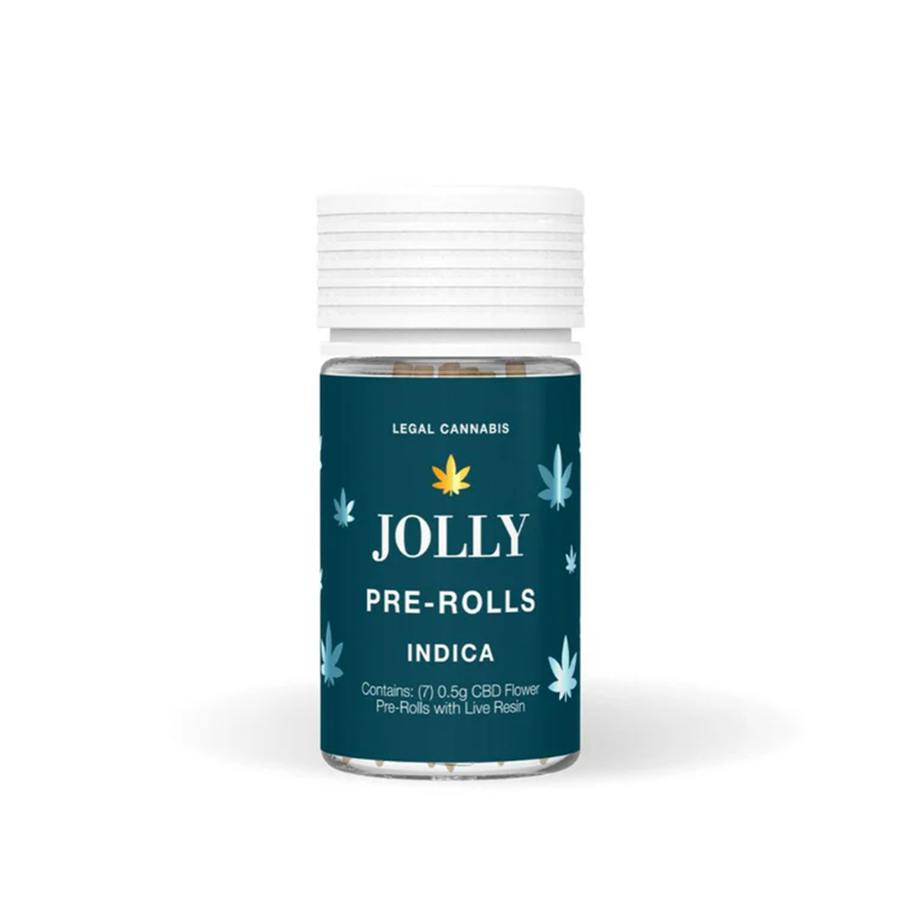 Jolly CBD Live Resin Pre Rolls (3500mg 7ct Jar) - Indica