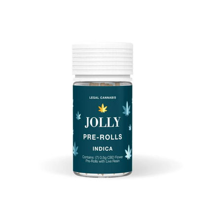 Jolly CBD Live Resin Pre Rolls (3500mg 7ct Jar) - Indica