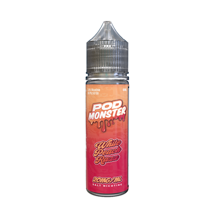 Pod Monster Series E-Liquid 60mL (Salt Nic) - White Peach Razz