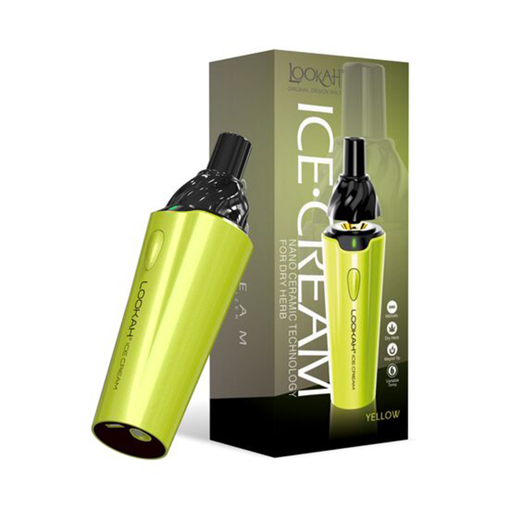 Lookah Icecream Dry Herb Vaporizer - Yellow