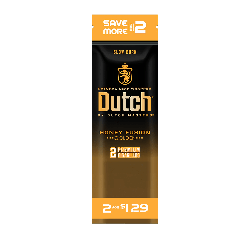 Dutch Premium Cigarillos 2-Pack (30pc Display) - Honey Fusion Golden (Save More Edt.)