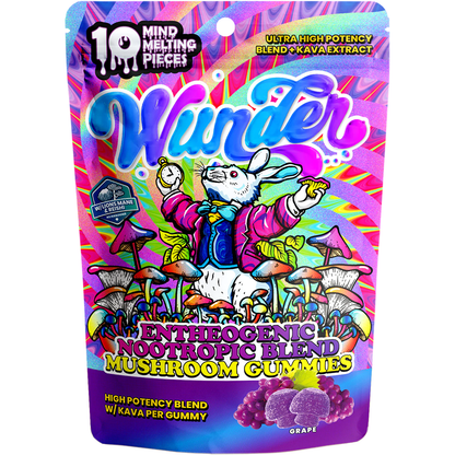 Wunder Mushroom Gummies (12000mg 10ct Pouch) | MOQ 10 - Grape