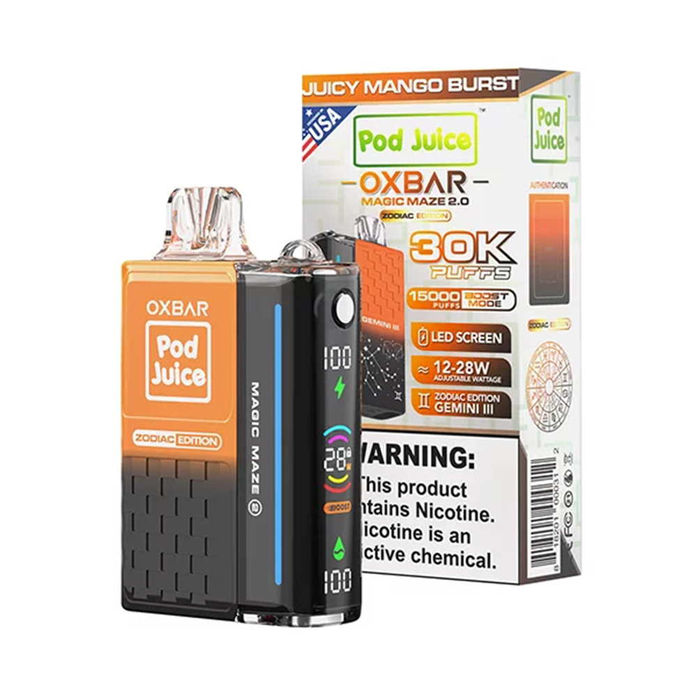 Oxbar Magic Maze 2.0 Pod Juice Edition Disposable 30000 Puffs 13mL 50mg | MOQ 5 - Juicy Mango Burst with packaging