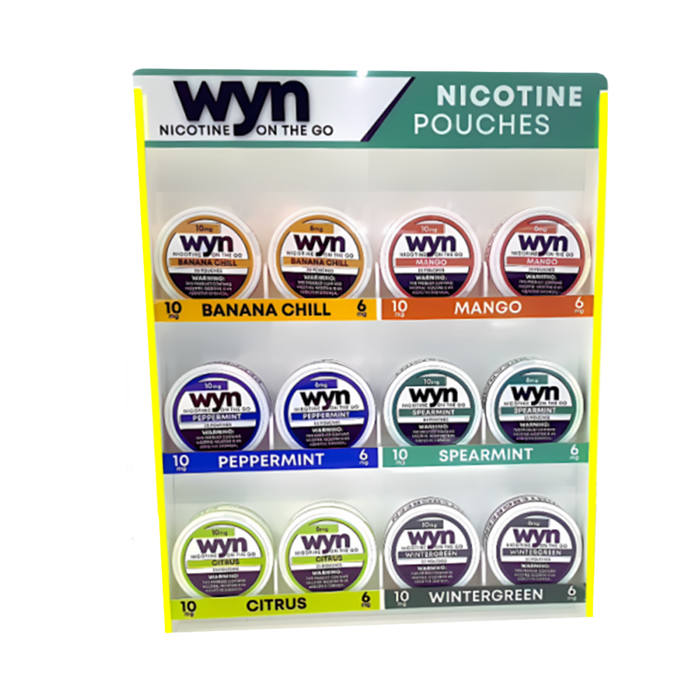 WYN Nicotine Pouches 60pc Countertop Display - Assorted