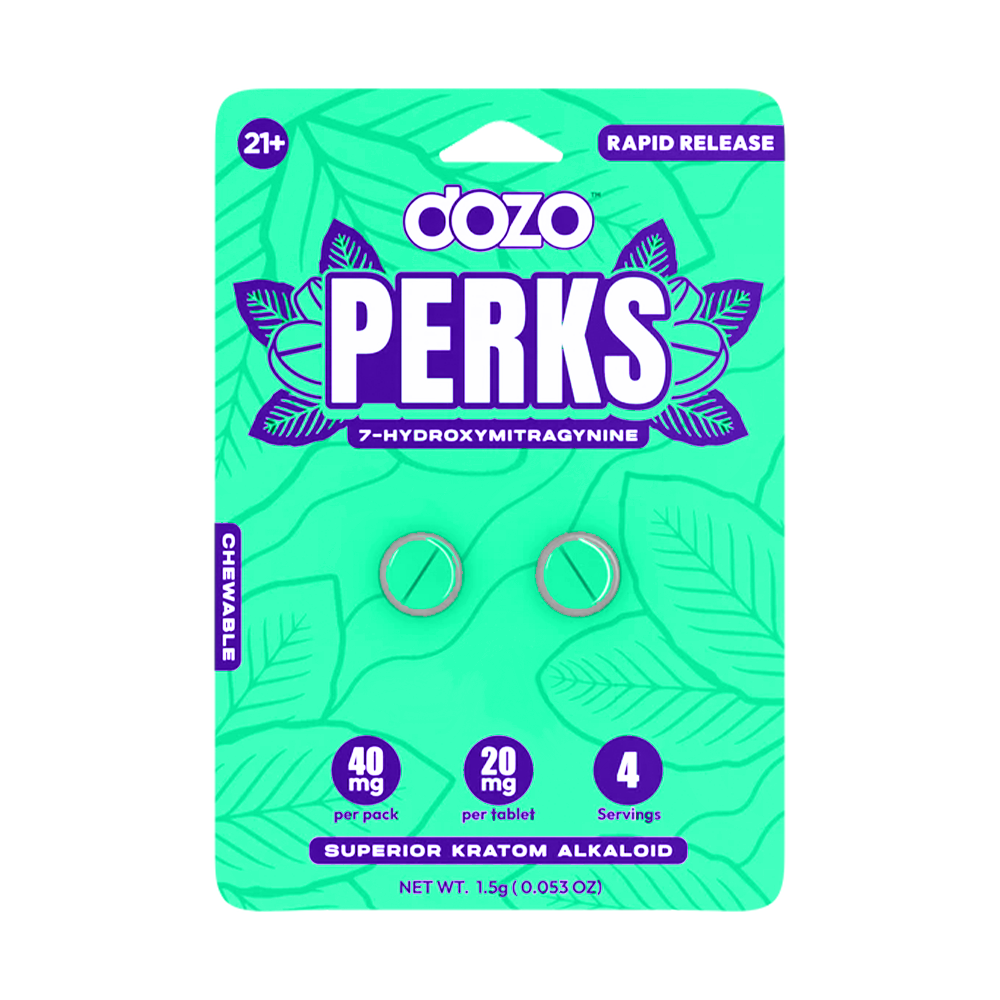 Dozo Perks 7 Hydroxymitragynine Tablets (2-Pack)- Spearmint