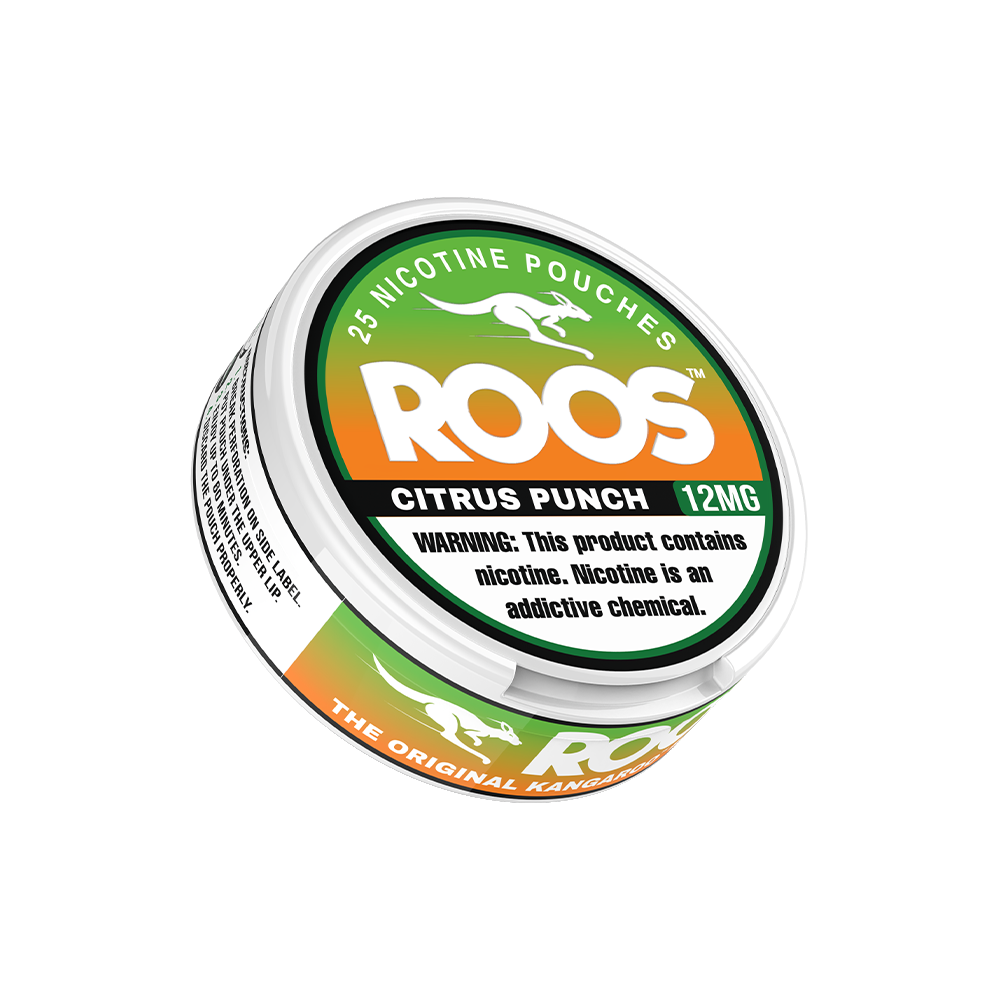 Roos Nicotine Pouches (25ct Can)(5-Can Pack) | Citrus Punch 12mg