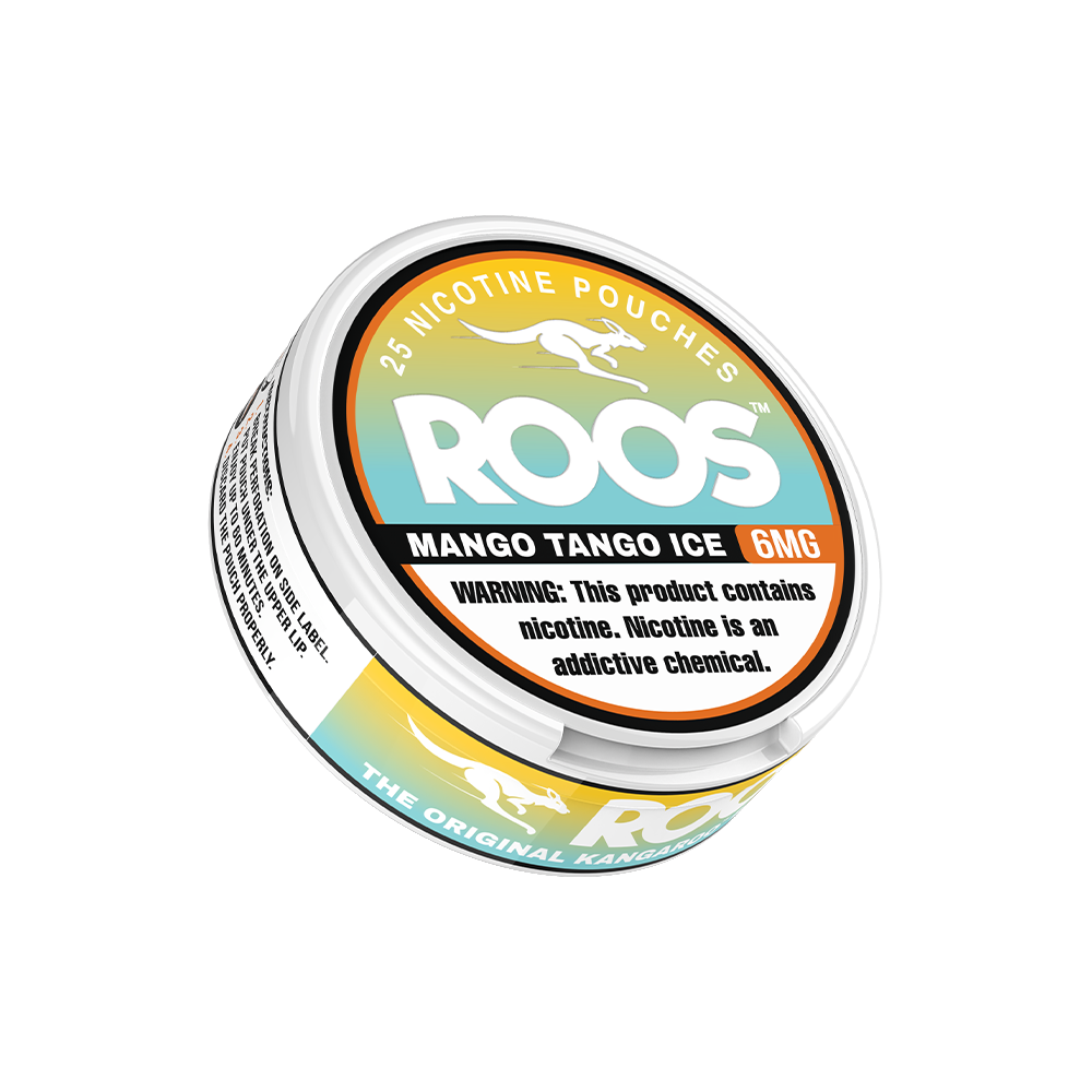 Roos Nicotine Pouches (25ct Can)(5-Can Pack) | Mango Tango Ice 6mg