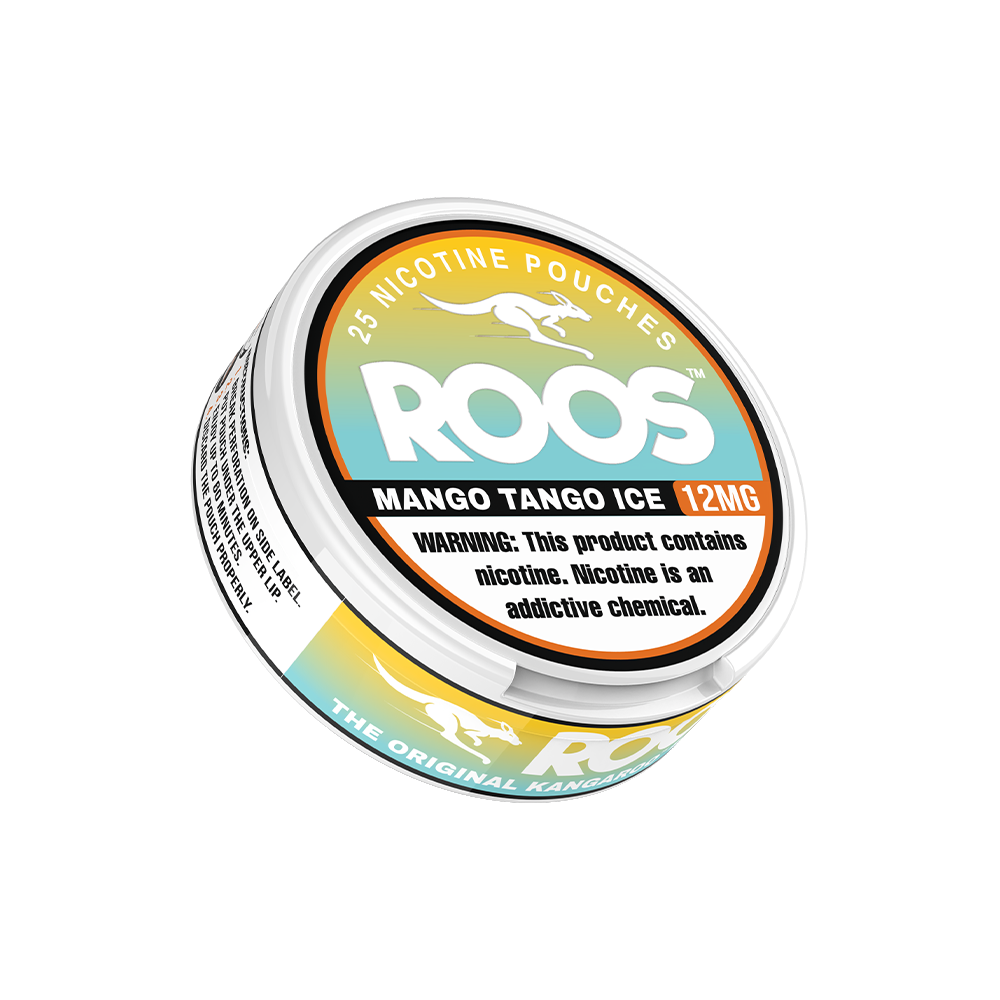 Roos Nicotine Pouches (25ct Can)(5-Can Pack) | Mango Tango Ice 12mg