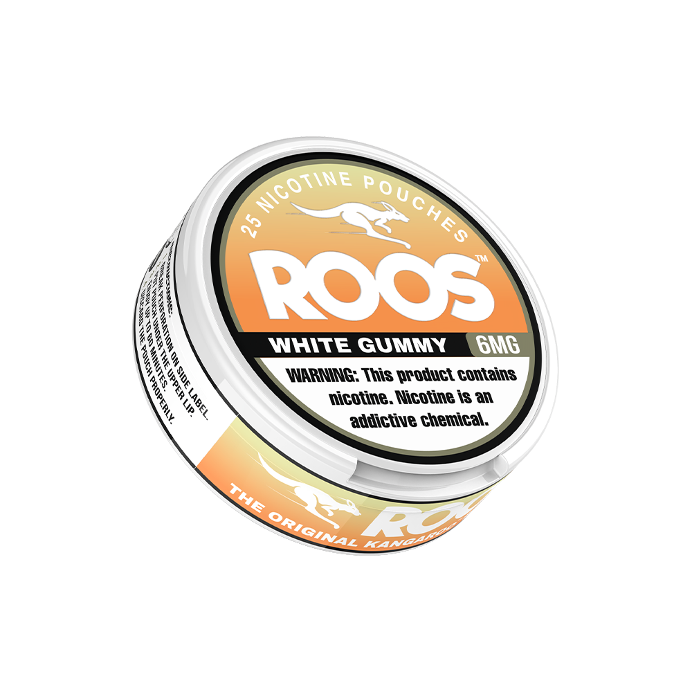 Roos Nicotine Pouches (25ct Can)(5-Can Pack) | White Gummy 6mg