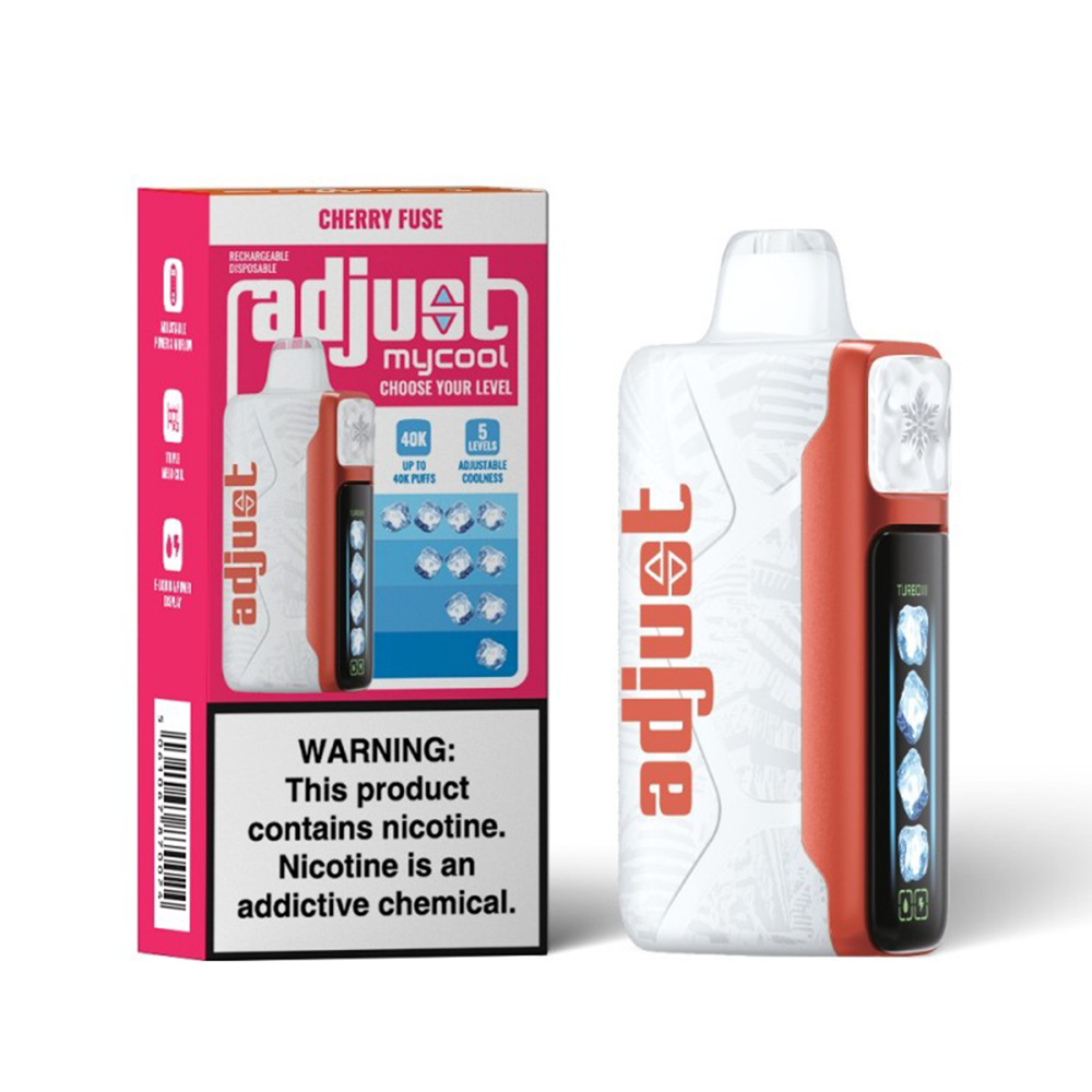 Adjust MyCool Disposable | 40000 Puff | 20mL | 50mg | MOQ 5 | Cherry Fuse with packaging