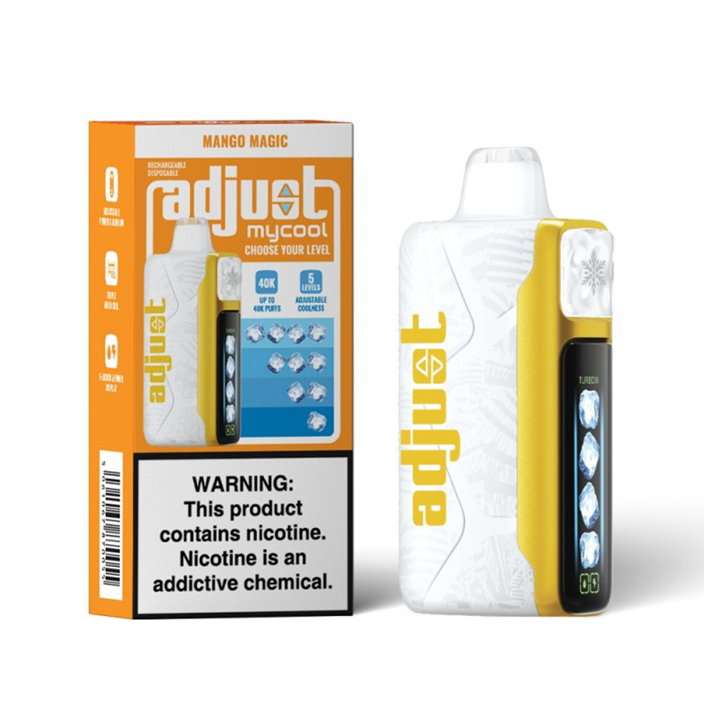 Adjust MyCool Disposable | 40000 Puff | 20mL | 50mg | MOQ 5 | Mango Magic with packaging