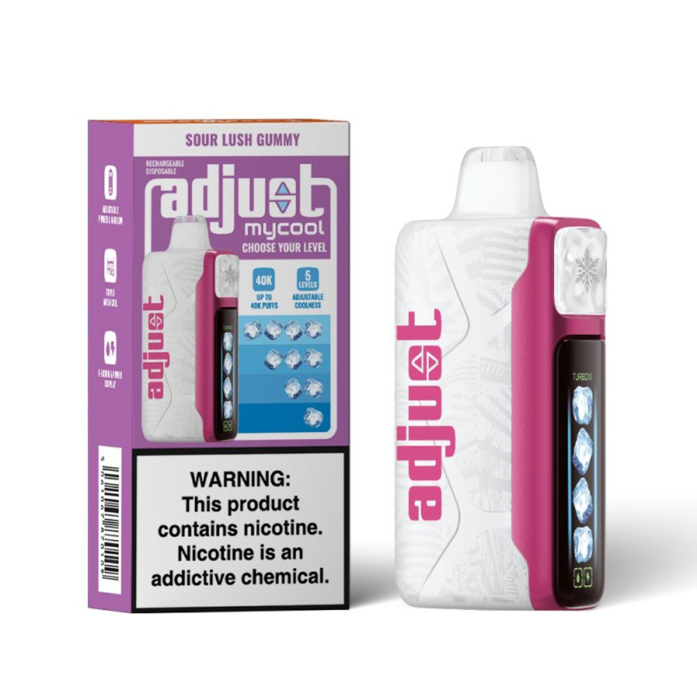 Adjust MyCool Disposable | 40000 Puff | 20mL | 50mg | MOQ 5 | Sour Lush Gummy with packaging