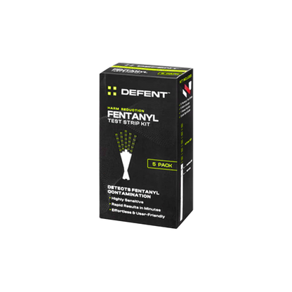 Defent Fentanyl Test Strips (5-Pack) with Packaging