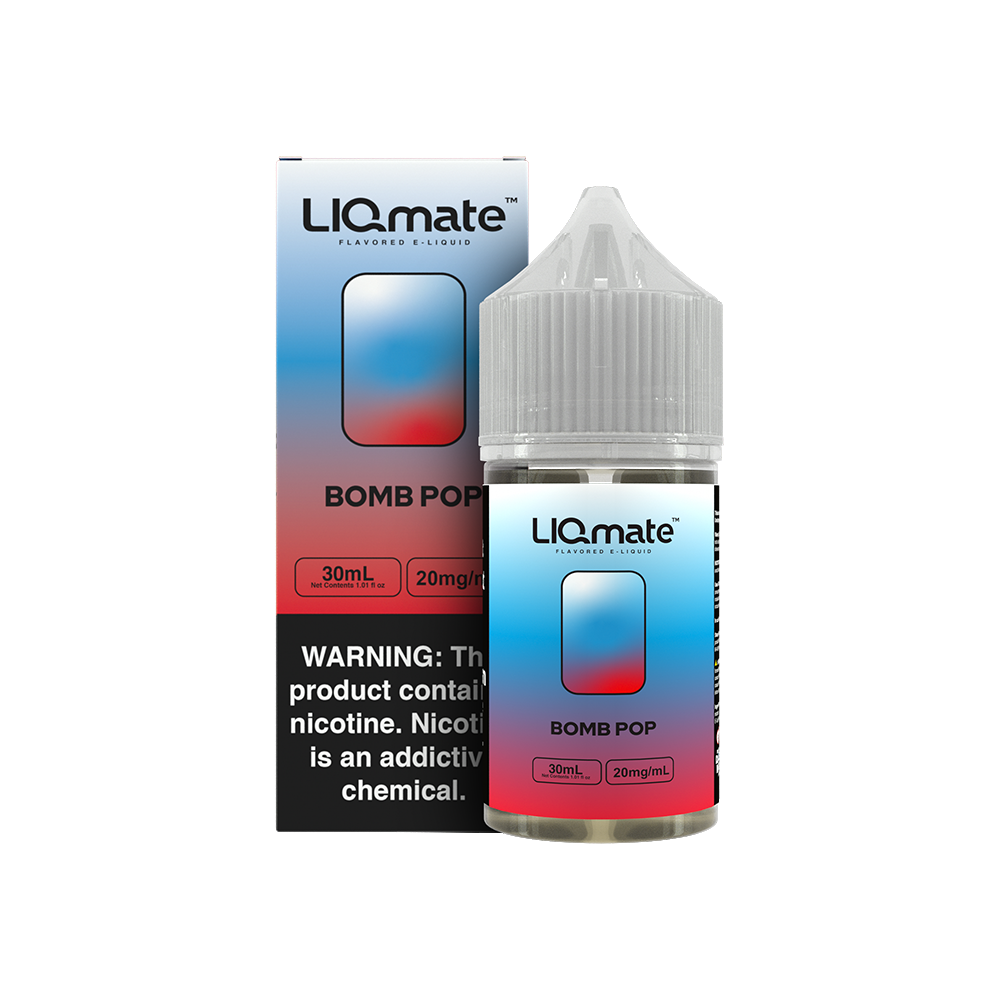 7Daze Liqmate Salt Series E-Liquid 30mL (Salt Nic) - Bomb Pop with packaging