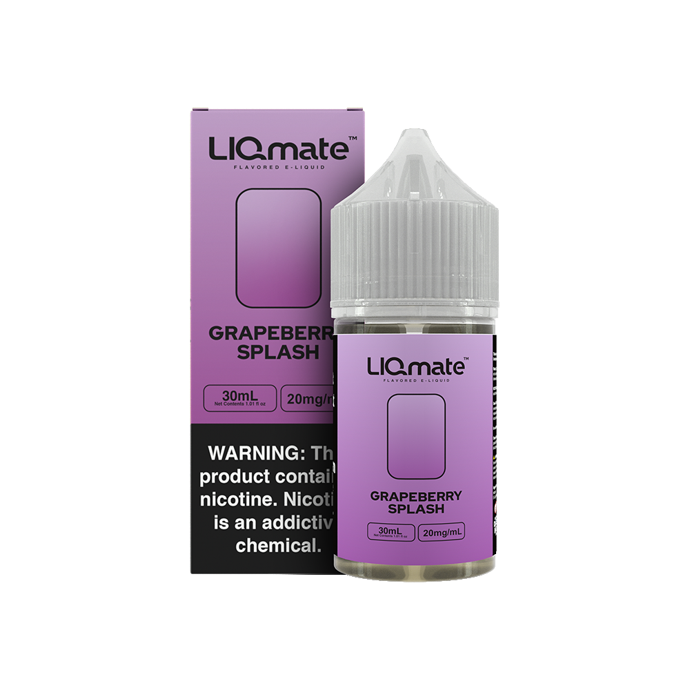 7Daze Liqmate Salt Series E-Liquid 30mL (Salt Nic) - Grapeberry Splash with packaging