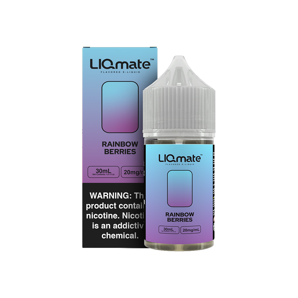 7Daze Liqmate Salt Series E-Liquid 30mL (Salt Nic) - Rainbow Berries with packaging