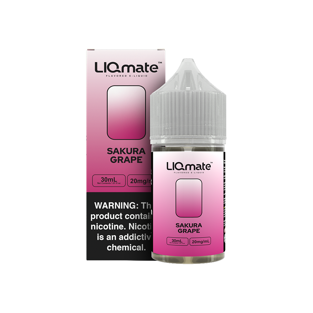 7Daze Liqmate Salt Series E-Liquid 30mL (Salt Nic) - Sakura Grape with packaging