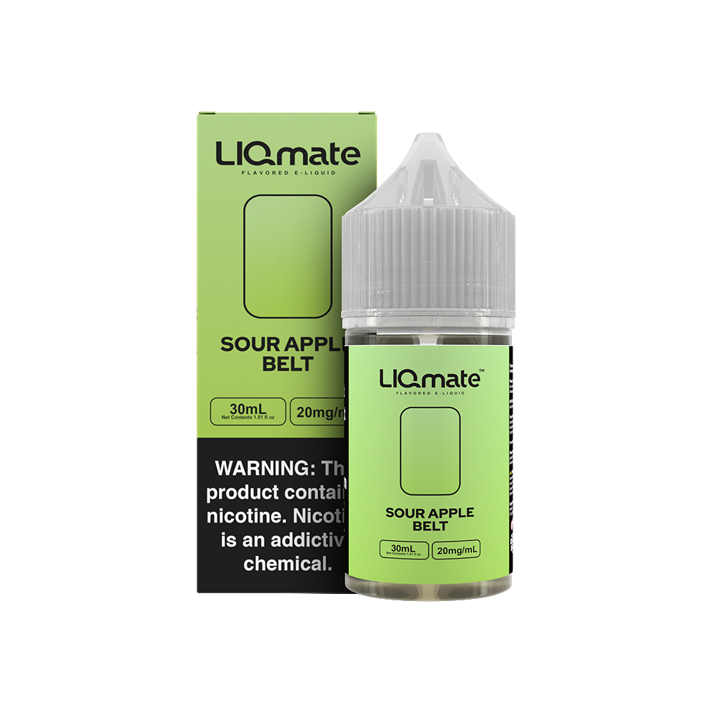 7Daze Liqmate Salt Series E-Liquid 30mL (Salt Nic) - Sour Apple Belt with packaging