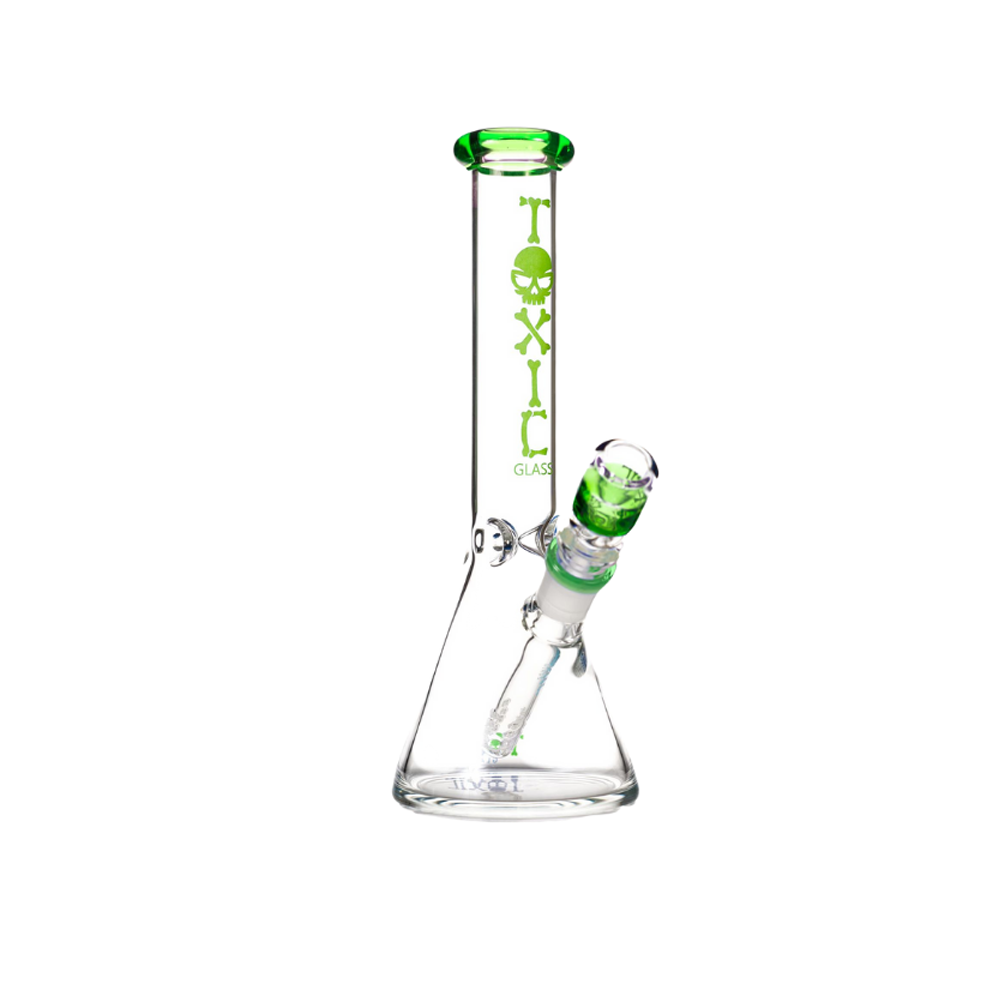 MKGlass TX75 Toxic Beaker Water Pipe 10″ - Lime