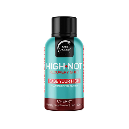 High Not THC Recovery Liquid Shots 60mL (12pc Display) - Cherry Regular Strength