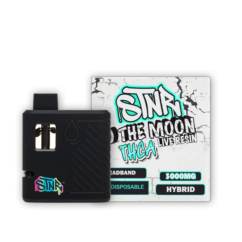 STNR To The Moon Disposable (3g) • THCA + THCP + THCV + D8 - Headband with packaging