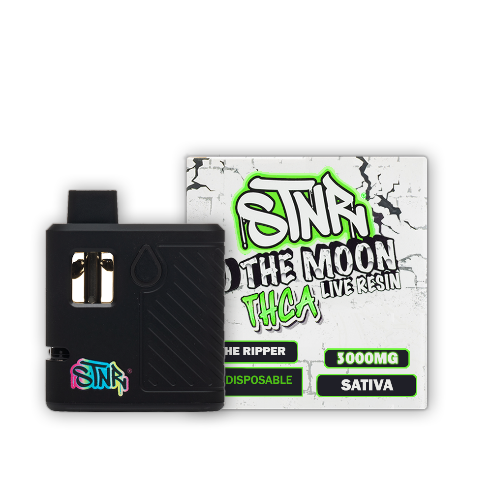 STNR To The Moon Disposable (3g) • THCA + THCP + THCV + D8 - Jack the Ripper with packaging