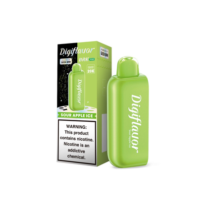 Geek Bar Digi Flavor BRK Pods | 20000 Puff | 12mL | 50mg | (Pod Only) | MOQ 5  | Sour Apple Ice with packaging