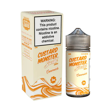 Jam Monster Series E-Liquid 100mL - Freebase - Custard Swirl - Creamsicle