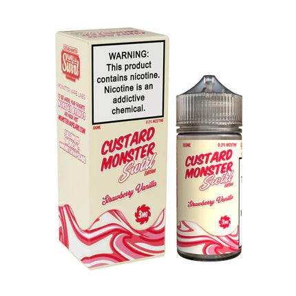 Jam Monster Series E-Liquid 100mL - Freebase - Custard Swirl - Strawberry Vanilla