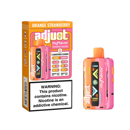 Adjust MyCool Disposable | 40000 Puff | 20mL | 50mg | MOQ 5 | My Flavor Orange Strawberry with packaging