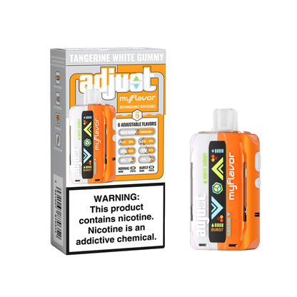 Adjust MyCool Disposable | 40000 Puff | 20mL | 50mg | MOQ 5 | My Flavor Tangerine White Gummy with packaging