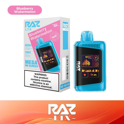 RAZ LTX Disposable | 25000 Puffs | 16mL | 50mg | MOQ 5 | Blueberry Watermelon with packaging