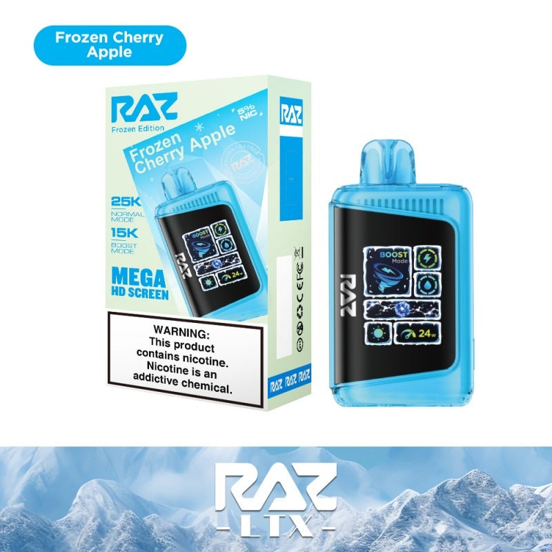 RAZ LTX 25K Disposable 16mL 50mg • MOQ 5 - Frozen Cherry Apple with packaging