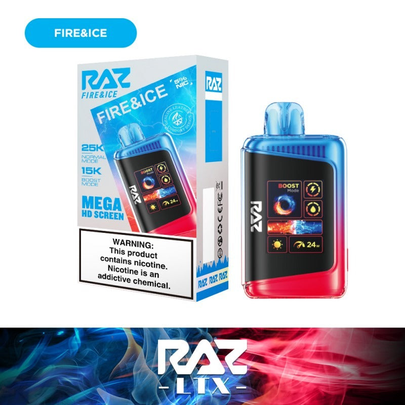 RAZ LTX 25K Disposable 16mL 50mg • MOQ 5 - Fire & Ice with packaging