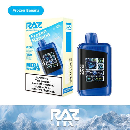 RAZ LTX Disposable | 25000 Puffs | 16mL | 50mg | MOQ 5 | Frozen Banana with packaging