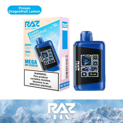 RAZ LTX Disposable | 25000 Puffs | 16mL | 50mg | MOQ 5 | Frozen Dragonfruit Lemon with packaging
