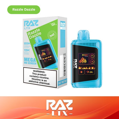 RAZ LTX Disposable | 25000 Puffs | 16mL | 50mg | MOQ 5 | Razzle Dazzle with packaging
