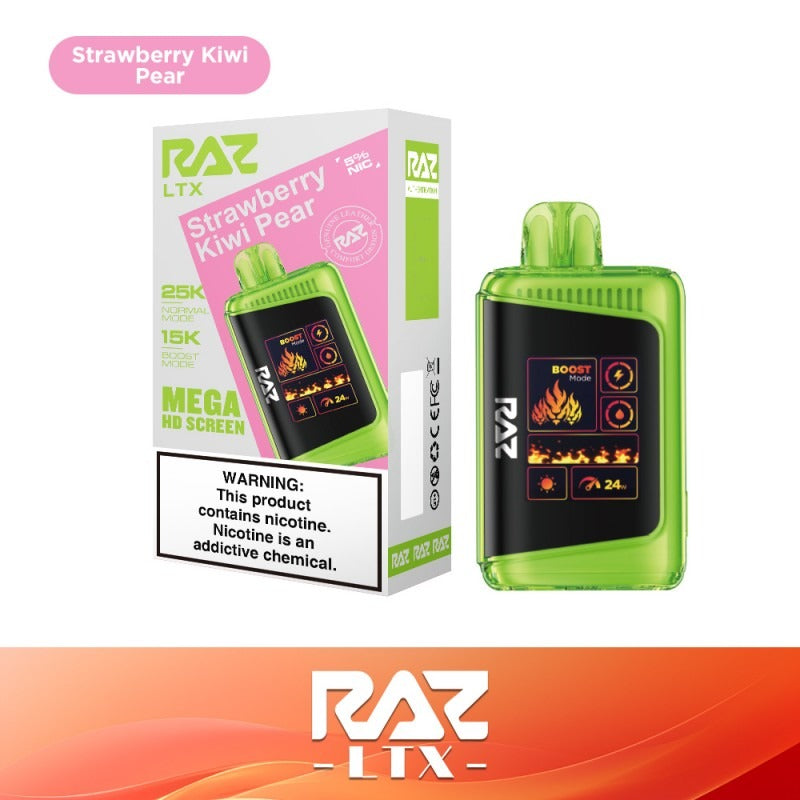 RAZ LTX 25K Disposable 16mL 50mg • MOQ 5 - Strawberry Kiwi Pear with packaging