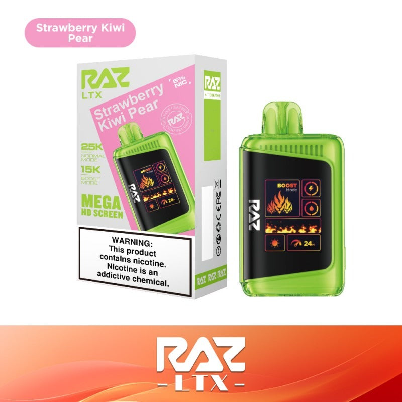 RAZ LTX Disposable | 25000 Puffs | 16mL | 50mg | MOQ 5 | Strawberry Kiwi Pear with packaging