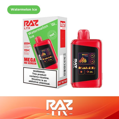 RAZ LTX Disposable | 25000 Puffs | 16mL | 50mg | MOQ 5 | Watermelon Ice with packaging