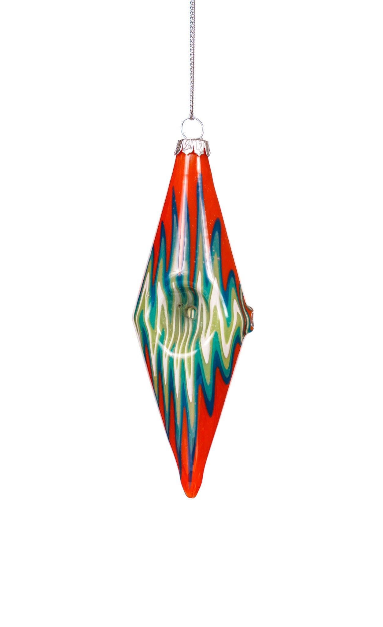 MKGlass MKH28 Christmas Ornament Hand Pipe - Red