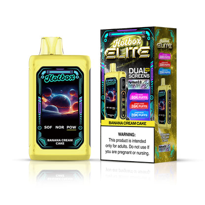 Puff Labs Hotbox Elite Disposable | 50000 Puffs | 30mL | 50mg | MOQ 5 | Banana Cream Cake with packaging
