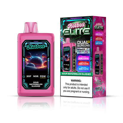 Puff Labs Hotbox Elite Disposable | 50000 Puffs | 30mL | 50mg | MOQ 5 | Sour Watermelon Slushee with packaging