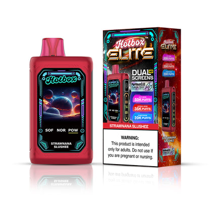 Puff Labs Hotbox Elite Disposable | 50000 Puffs | 30mL | 50mg | MOQ 5 | Strawnana Slushee with packaging