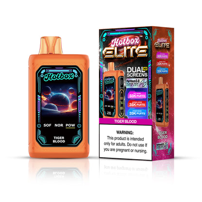 Puff Labs Hotbox Elite Disposable | 50000 Puffs | 30mL | 50mg | MOQ 5 | Tiger Blood with packaging