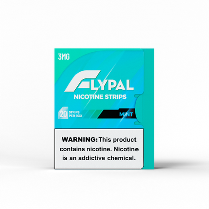Flypal Nicotine Strips | 20ct Boxes | 5pc Display | 3mg | Mint with packaging