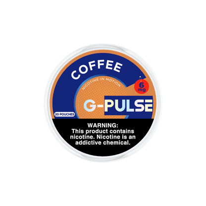 G Pulse Nicotine Pouches | 20ct Can | 6mg | 5pc Display | Coffee