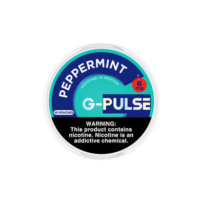 G Pulse Nicotine Pouches | 20ct Can | 6mg | 5pc Display | Peppermint